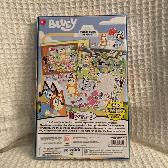 Colorforms Bluey Fun at Home Playset 90+ Repositionable Colorforms New In Box - Picture 3 of 3